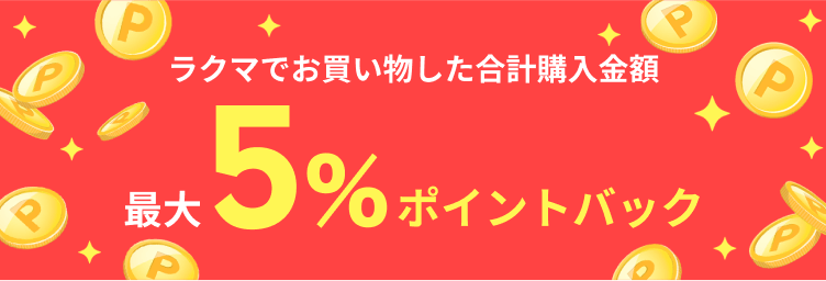 ラクマでお買い物した合計購入金額 最大5%ポイントバック