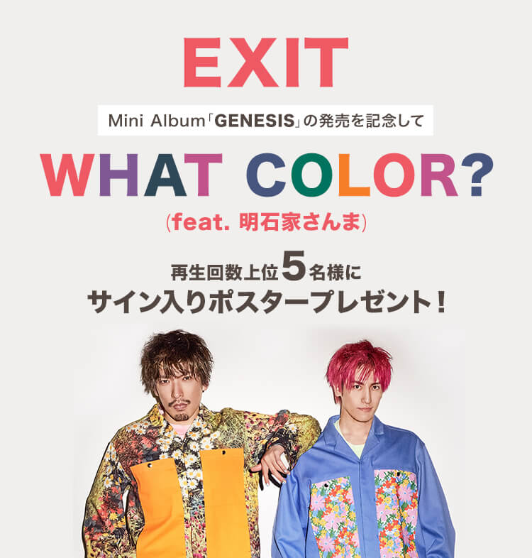 EXIT「WHAT COLOR?」再生キャンペーン